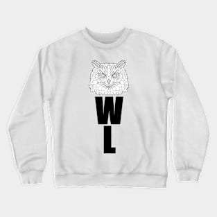 Owl, O W L Crewneck Sweatshirt